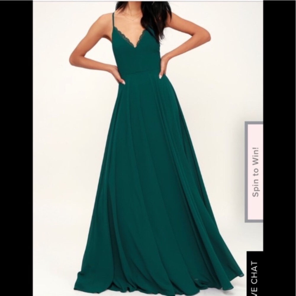 Lulu’s Remember Tonight Lace Up Maxi Formal Dress